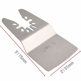 Ettonsun 15 Pieces Oscillating Tool Scraper Blades, 2 Inch Rigid Scraper Floor Scraper Blades Grout Scraper Tool Paint Removal Blade