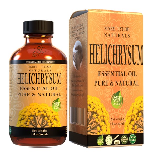 Helichrysum Essential Oil (1 oz),Premium Therapeutic Grade, 100% Pure and Natural, Perfect for Aromatherapy, Diffuser, DIY by Mary Tylor Naturals