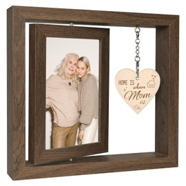 Home is Where Mum is Wood Photo Frame Mother Birthday Christmas Gifts from Daughter Son - Display Two 15x10 CM