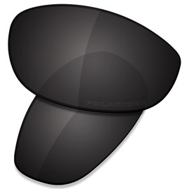 Saucer Premium Replacement Lenses for Oakley Monster Dog Sunglasses, Carbon black polarised