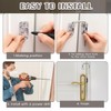 Hicarer 4 Pcs Sliding Glass Door Lock French Door Latch
