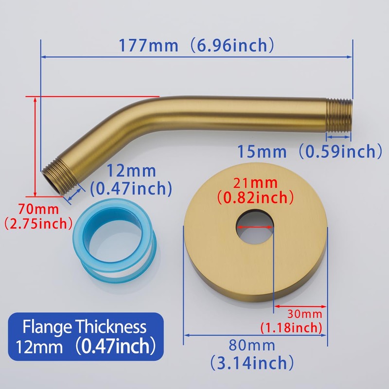Wall Mounted Shower Arm Extension Head Holder Stainless Stee for