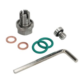 Tapón de Drenaje de Aceite, Tapón de Drenaje Piggyback de Gran Tamaño Kits de Reparación de Roscas de Cárter de Aceite Autorroscantes de Acero Inoxidable con Junta Tórica de Llave (M14.1-1.5x15mm)