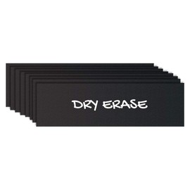Black Dry Erase Chalkboard Magnetic Shelf Label Magnets. Perfect for Kitchen of Office. (1" x 5" (10 Pieces)