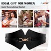 SUOSDEY Women's Elastic Wide Waist Belt for Dress Retro Stretchy