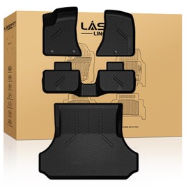 LASFIT Floor Mats & Trunk Mat for Dodge Charger 2011-2023 AWD, for Chrysler 300 2011-2023 AWD, All Weather TPE Custom Fit Car Mats Floor Liners Cargo Liner Cargo Mat Black