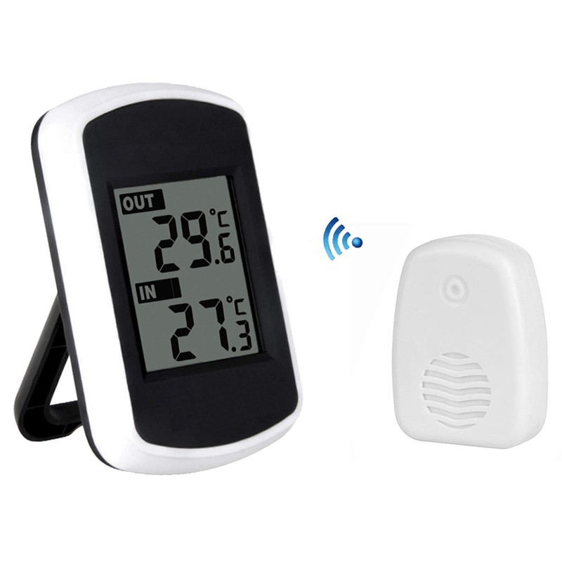 Irishom LCD Digital Wireless Indoor Outdoor Thermometer Temperature Measurement Tester