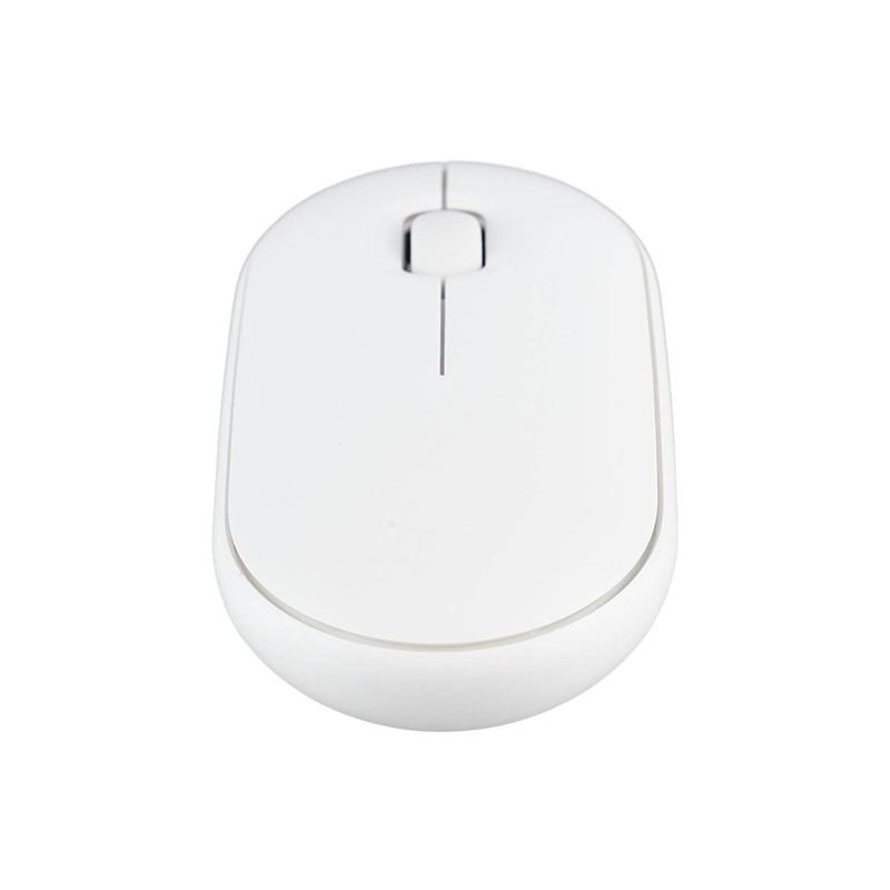 Wireless Mouse White 2.4G BT Mode Ultra Slim Silent Optical