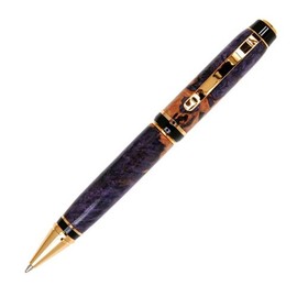 Lanier Pens Cigar Twist Pen - 24kt Gold - Purple Maple Burl