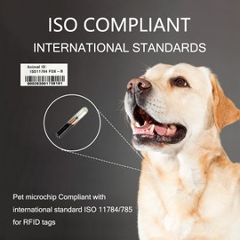 Universal Pet Microchip, 134.2kHz ISO11784/5 FDX-B Pet ID Tags, 512Bit RFID Microchip Implant Kit for The Management and Tracking of Animals (2.12 * 12-20PCS) (red)