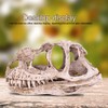 Fdit Retro Dinosaur Resin Skull Head Model Replica Skeleton Figurine