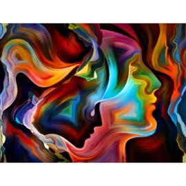 MISITU Puzzle 1000 Pieces for Adults Classic Art Puzzles 1000 for Children from 14 Years Abstract Art Faces