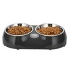 Stainless Steel Nonslip Double Pet Bowls Household Food Water Feeder