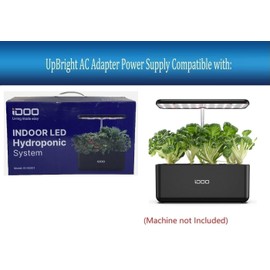 UpBright 24V AC/DC Adapter Compatible with iDOO ID-IG201 IDIG201 7 Pods Mini Indoor LED Hydroponics Growing System Garden Grow Light 24VDC 1A 24W 24.0V Power Supply Cord Cable Wall Battery Charger PSU