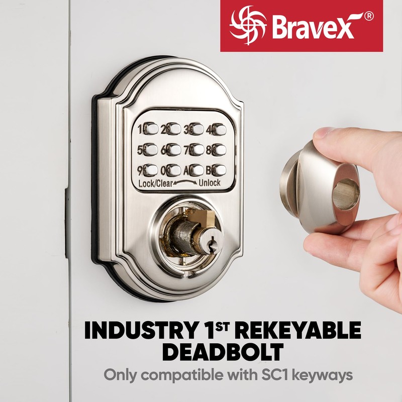 Keyless Entry Keypad Deadbolt Door Lock, Zinc Alloy Sabbath Lock