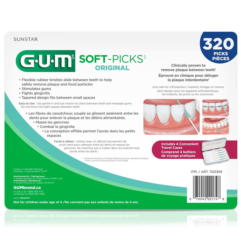 GUM Soft-Picks Original, Easy to Use Dental Picks for Teeth