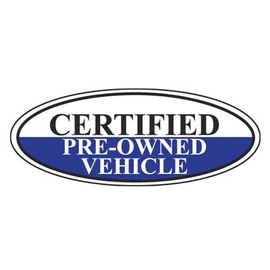 EZ Lettering LINE Certified Pre-Owned Vehicle Oval Window Stickers Blue and White 12 Per Pack CAR Dealer AUTO DEALERSHIP Windshield