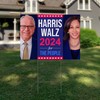 24"x18" 'Harris Walz 2024' Yard Sign with Stakes, Double Sided