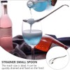 jojofuny 2Pcs Small Slotted Spoons Spherification Spoon Durable Stainless Steel
