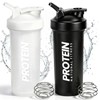 2 Piezas Botella para Proteina de Coctelera, 600ml Vaso para