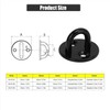 Tissting 304 Stainless Steel Pad Eye Plate Hook,Base Diameter 50mm/1.97in