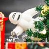 Snowman Christmas Tree Topper, 11 Inch Poseable Handmade Snow Monster