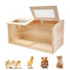 Solid Wood Chicken Brooder Box with Lighting Kit & Thermometer