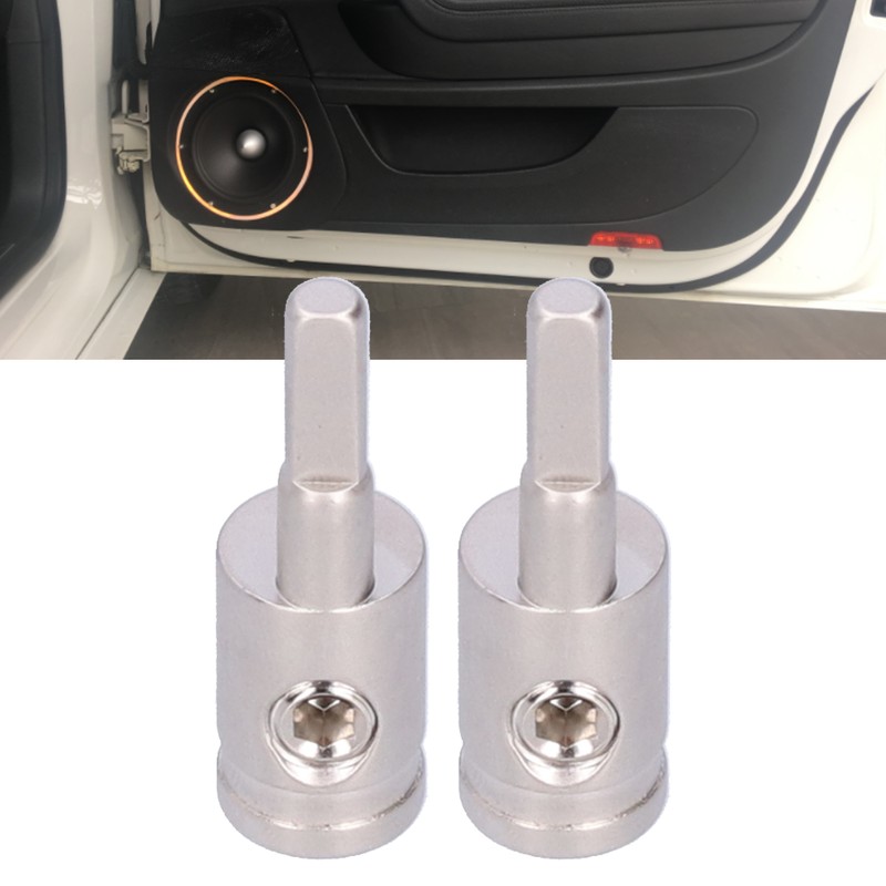 2pcs 4GA Wire Reducer Terminal Connector Pure Copper Nickel Plated