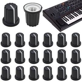 Capiant 20 PCS D Type Potentiometer Knobs, Potentiometer Control Knobs Plastic Volume Tone Knobs, for Encoder Electric Guitar Speaker Mixer Board DJ Controller Mixer Console
