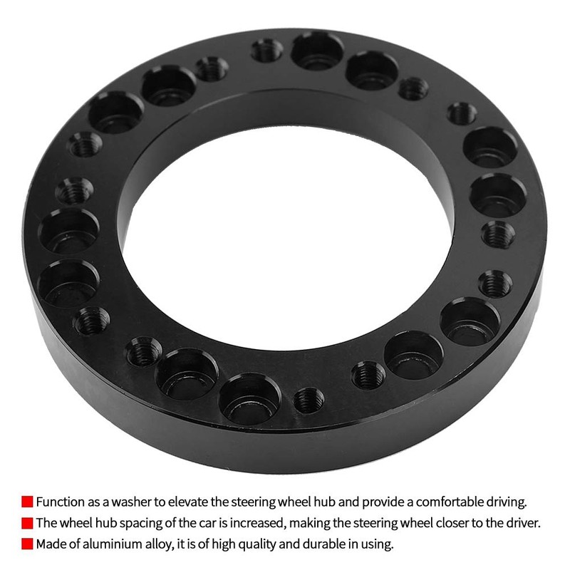 Acouto 12.5mm/0.5inch Universal Car Steering Wheel Hub Racing Spacer Pad