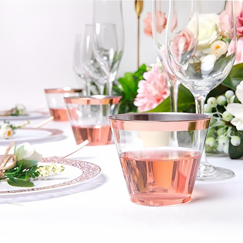 Qoexio 100pcs Plastic Cups Plastic Cups Western Food Ice Cream