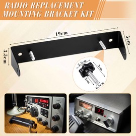 Zonon 1 Set Radio Replacement Mounting Bracket Compatible with Cobra 29 or Uniden 78 CB Radio with 2pcs 5mm Bracket Knobs