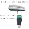 Teansic 2 Pcs RJ11 Male to 4 Pins Screw Terminal