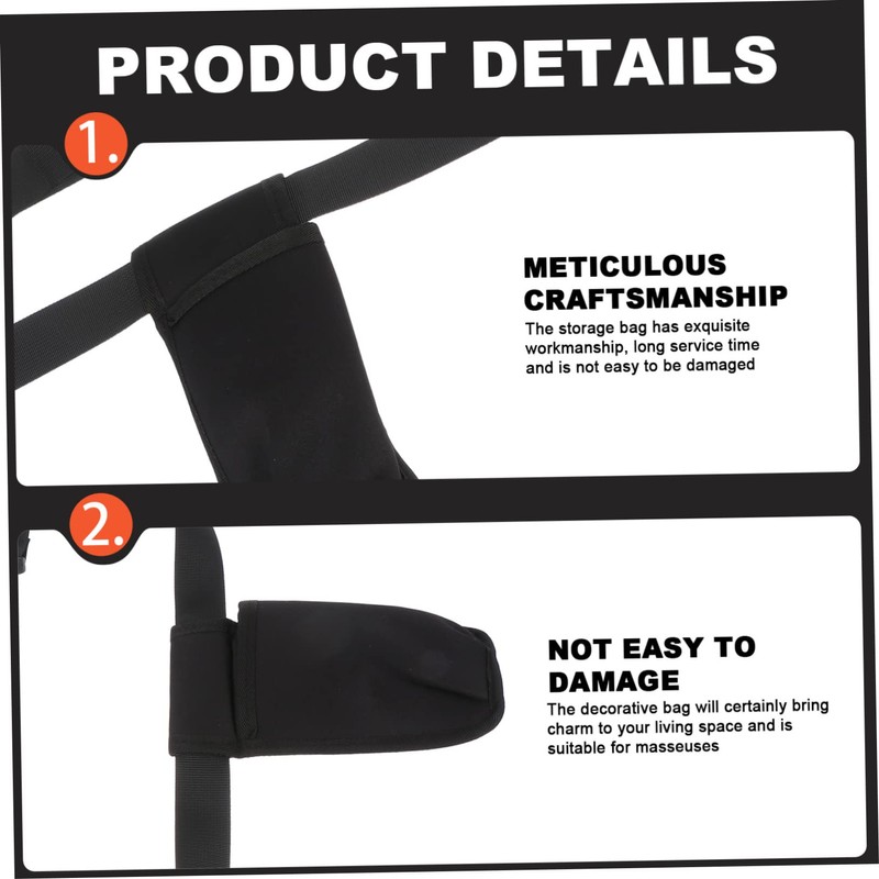 SAFIGLE 1Pc Essential Oil Waist Storage Pouch Durable Black Bottle