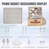 HappyPicnic Picnic Basket Set for 2 - Wicker Picnic Basket