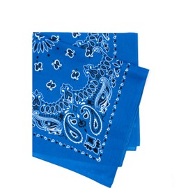 Rothco Trainmen Paisley Bandana – Multipurpose Outdoor Utility Survival Headwrap, 27" x 27", Royal Blue