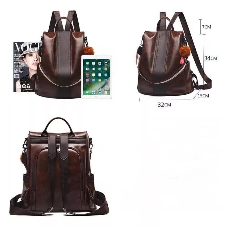 Yuqing Bolsa Mochila Moda Mujer Tipo Piel Super Calidad Antirrobo