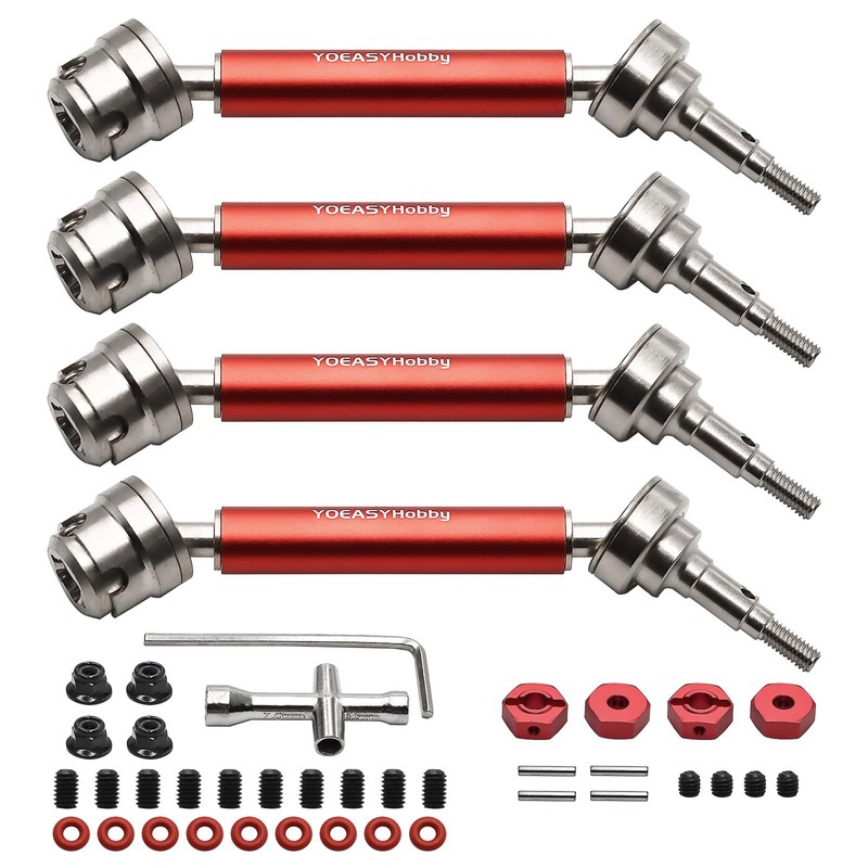 YOEASYHobby Front Rear Driveshafts Axles #45 Steel CVD Slider Drive