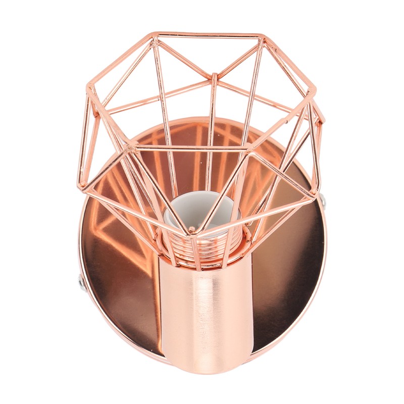 Swing Arm Wall Lamp 350 Degree Rotary Cage Shade Iron
