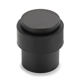 IGNPION 1pc Stainless Steel Door Stoppers Floor Mount Door Holder Stop Heavy Duty Door Stop with Sound Dampening Bumper, Black