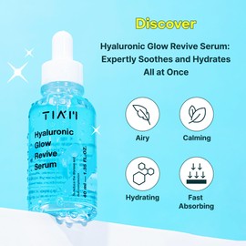 TIAM Hyaluronic Glow Revive Serum, Lightweight & Non-Sticky Hydrating Face Serum for Dry, Dehydrated, Oily Skin, 1.35 FL.OZ.