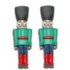 Green Christmas Nutcracker Stud Earrings (H361)