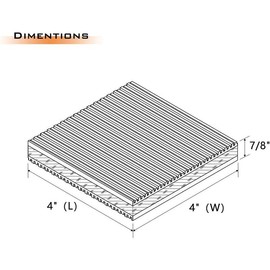 4 Pack Rubber Anti-Vibration Pads, 4 x 4 x 7/8 inches Heavy Duty EVA Vibration Isolation Pads Mats for HVAC, Washers, Compressors, Treadmills,  Conditioner - Color: 2" x 2" x 7/8"