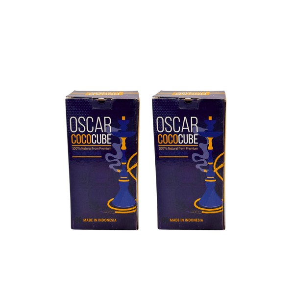 Oscar CocoCube Natural Coconut Shell Charcoal, 2 Pack, 2.19 Pounds