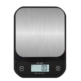 Electric Kitchen Food Scale Stainless Steel ABS Waterproof Clear Display Electronic Flat Food Weighing Scale
