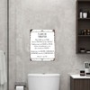 SMARTAIAN La Prayer des Toilettes Vintage Metal Wall Plaque