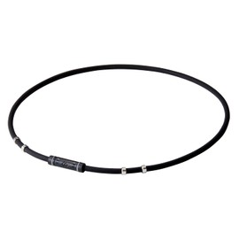 [コラントッテ] 磁気ネックレス ワックルネック RAKU ラク (ブラック×シルバー, L（51cm）)