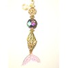 Pink and Gold Mermaid Tail with Rhinestone Ceiling Fan Pull