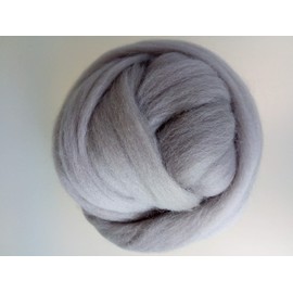Light Grey* 100% Merino Wool Giant Yarn Extreme Arm Knitting Felting Wool Tops Roving Bulky 50g - 4kg (2kg)