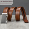 WHIPPY Men's Automatic Leather Ratchet Belt without Holes, Width 35